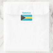 Bahamas-Flagge Quadratischer Aufkleber (Tasche)