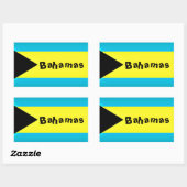 Bahamas-Flagge Rechteckiger Aufkleber (Blatt)