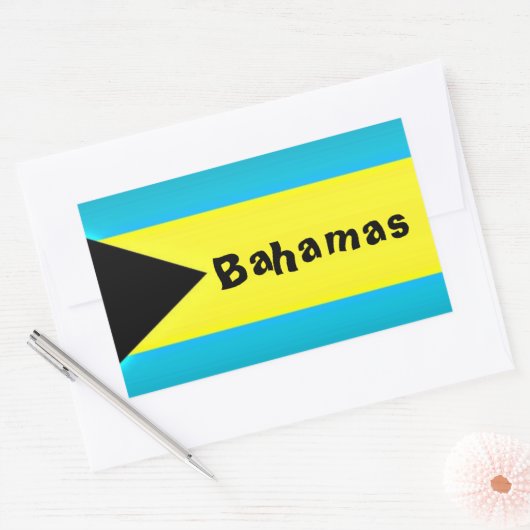 Bahamas-Flagge Rechteckiger Aufkleber (Umschlag)