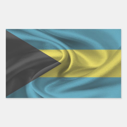 Bahamas-Flagge Rechteckiger Aufkleber (Vorderseite)