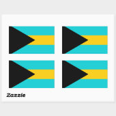Bahamas-Flagge Rechteckiger Aufkleber (Blatt)
