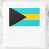 Bahamas-Flagge Rechteckiger Aufkleber (Tasche)