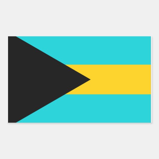 Bahamas-Flagge Rechteckiger Aufkleber (Vorderseite)
