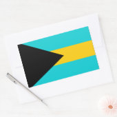 Bahamas-Flagge Rechteckiger Aufkleber (Umschlag)
