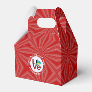 Bahamas-Flagge Roter Buchstabe LOVE Personalisiert Geschenkschachtel