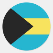 Bahamas-Flagge Runder Aufkleber (Vorderseite)