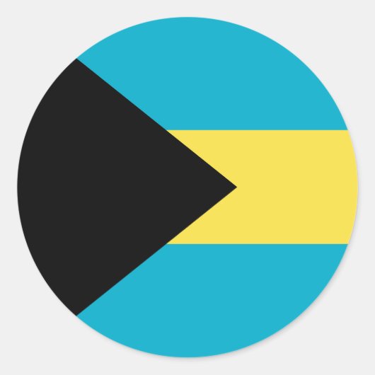 Bahamas-Flagge Runder Aufkleber (Vorderseite)