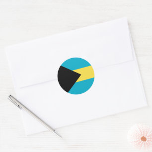 Bahamas-Flagge Runder Aufkleber