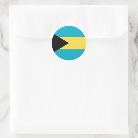 Bahamas-Flagge Runder Aufkleber (Tasche)