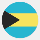Bahamas-Flagge Runder Aufkleber (Vorderseite)