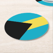 Bahamas-Flagge Runder Pappuntersetzer (Angewinkelt)
