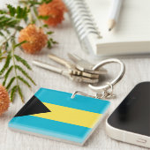 Bahamas-Flagge Schlüsselanhänger (Vorderseite rechts)