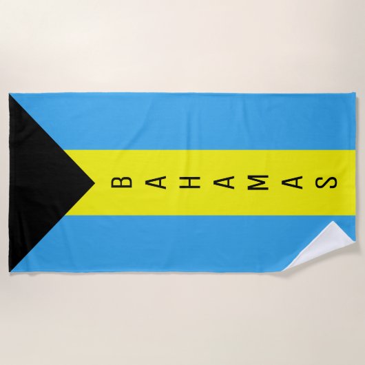 Bahamas-Flagge Strandtuch (Vorderseite)