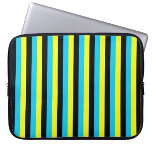 bahamas flagge streifen land muster blau gelb b laptopschutzhülle