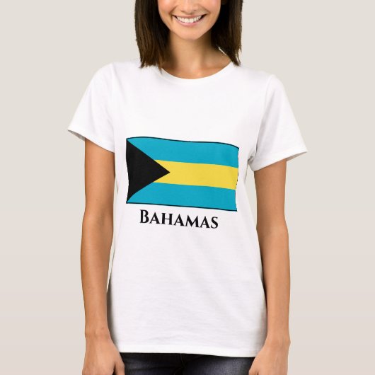 Bahamas-Flagge T-Shirt (Vorderseite)
