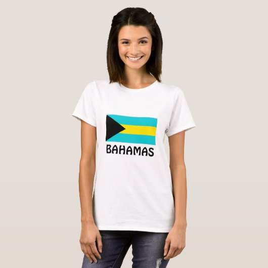 Bahamas-Flagge T-Shirt (Vorne ganz)