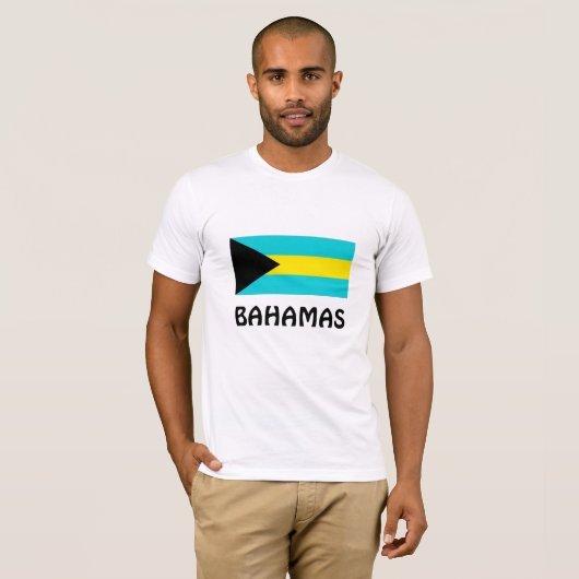 Bahamas-Flagge T-Shirt (Vorne ganz)