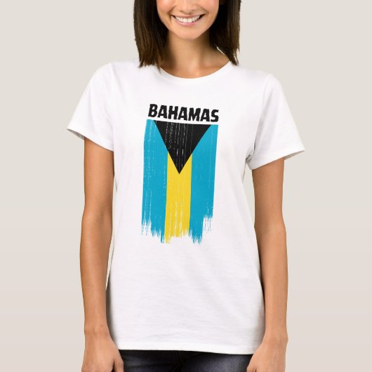 Bahamas-Flagge T-Shirt (Vorderseite)