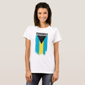 Bahamas-Flagge T-Shirt (Vorne ganz)