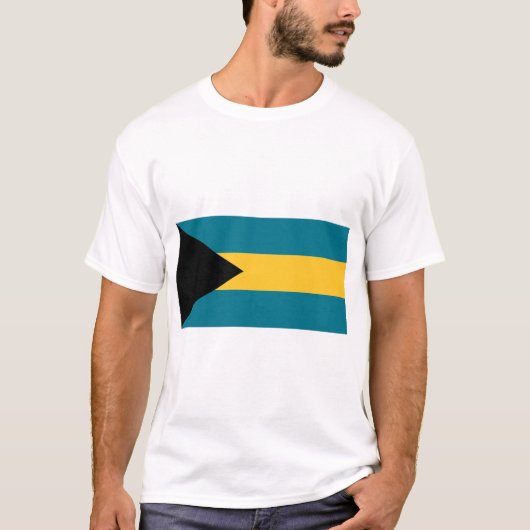 Bahamas-Flagge T-Shirt (Vorderseite)