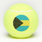 Bahamas-Flagge Tennisbälle (Rückseite)