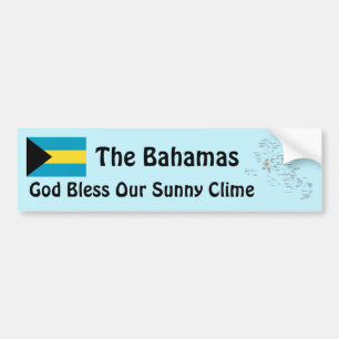 Bahamas-Flagge und Karte-Aufkleber Autoaufkleber