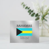 Bahamas Flagge und Motto Postkarte (Stehend Vorderseite)