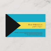 Bahamas-Flagge Visitenkarte (Rückseite)