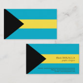 Bahamas-Flagge Visitenkarte (Vorne/Hinten)