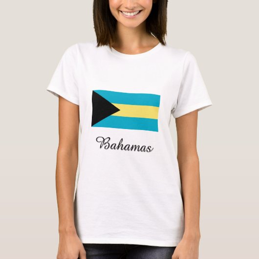 Bahamas-Flaggen-Entwurf T-Shirt (Vorderseite)