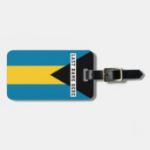 Bahamas-Flaggen-Gepäckanhänger (addieren Sie Ihre Gepäckanhänger (Vorderseite horizontal)