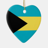 Bahamas-Flaggen-Herz Keramikornament (Rechts)