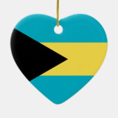 Bahamas-Flaggen-Herz Keramikornament (Hinten)