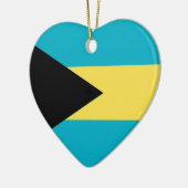 Bahamas-Flaggen-Herz Keramikornament (Links)