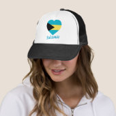 Bahamas-Flaggen-Herz Truckerkappe (Beispiel)