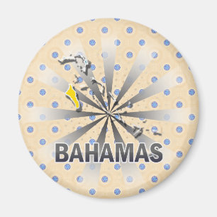 Bahamas-Flaggen-Karte 2,0 Magnet