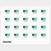Bahamas-Flaggendesign Runder Aufkleber (Blatt)