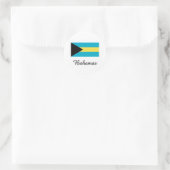 Bahamas-Flaggendesign Runder Aufkleber (Tasche)