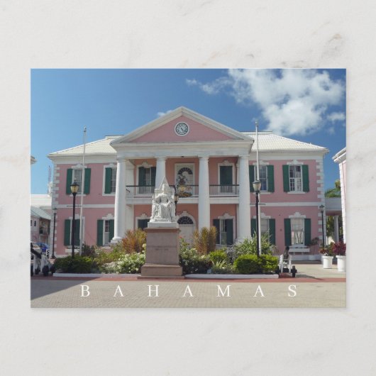 Bahamas Gebäude Blick Postkarte (Vorderseite)