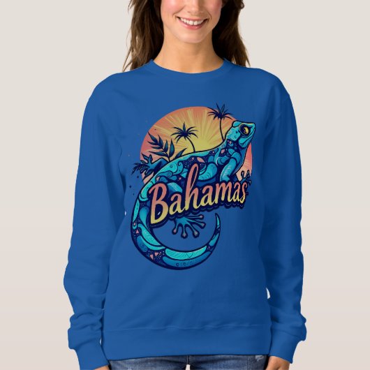 Bahamas Gecko Caribbean Sweatshirt (Vorderseite)