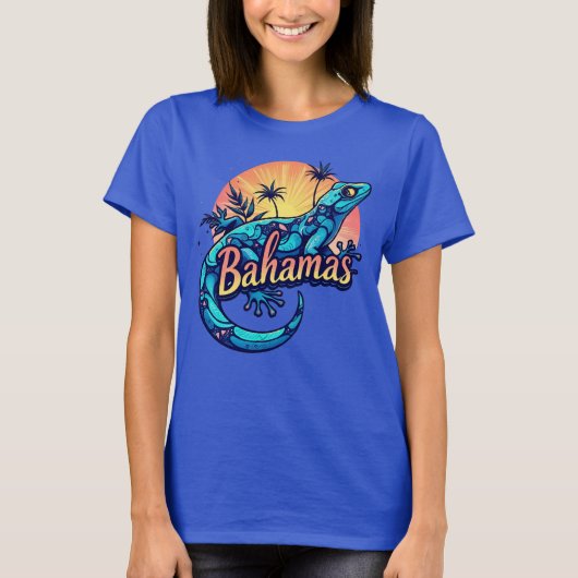 Bahamas Gecko Caribbean T-Shirt (Vorderseite)