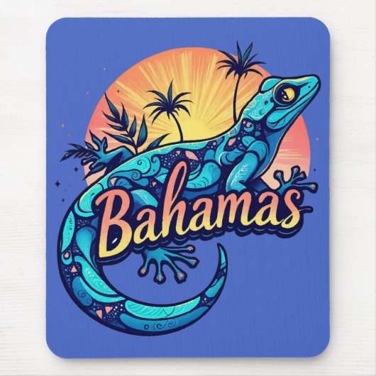 Bahamas Gecko Karibik Mousepad (Vorne)