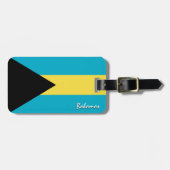 Bahamas-Gepäckmarken, patriotische Bahamas-Flagge Gepäckanhänger (Vorderseite horizontal)