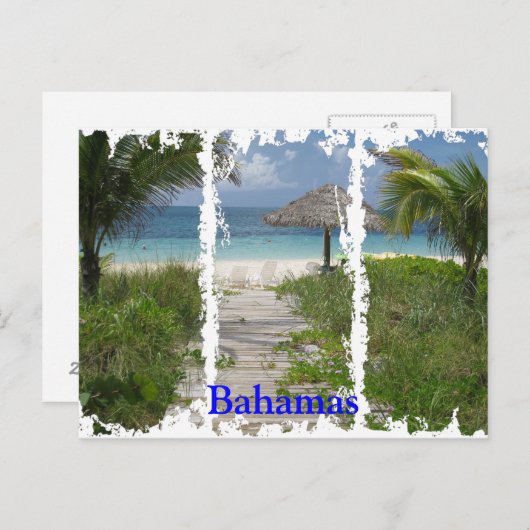 Bahamas gestörte 3 Postkarten (Vorne/Hinten)