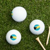 Bahamas Golf Balls, Bahamas Flag Golfers /Patriote Golfball (Insitu Gras)