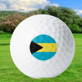Bahamas Golf Balls, Bahamas Flag Golfers /Patriote Golfball