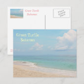 BAHAMAS/GREEN TURTLE CAY" DESERTED STRAND POSTKARTE (Vorne/Hinten)