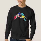 Bahamas Haiti Flag Bahamians Haitian Heart Sweatshirt (Vorderseite)