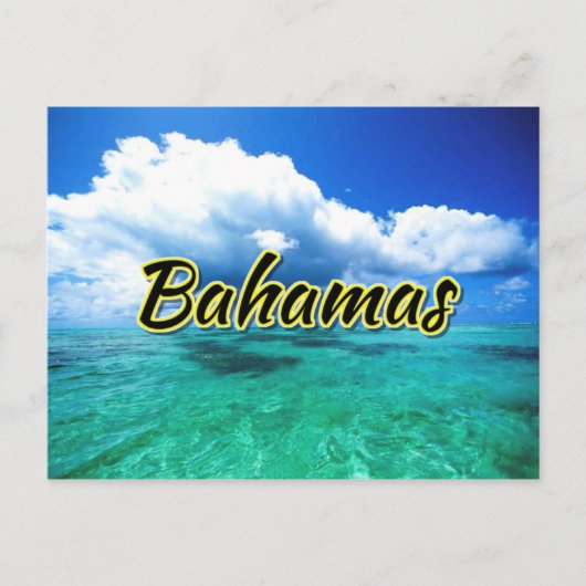 Bahamas Himmel Postkarte (Vorderseite)