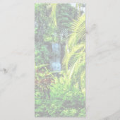 Bahamas - Hochzeitsmenü für tropische Wasserfälle Menükarte (Rückseite)